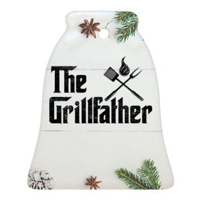 The Grillfather BBQ T Ceramic Bell Ornament