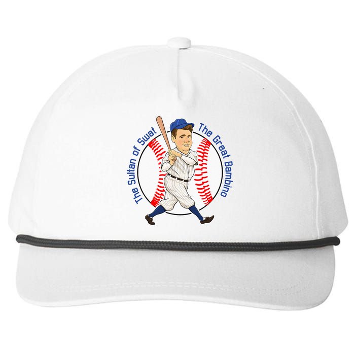 The Great Bambino Baseball Home Run Hitter Snapback Five-Panel Rope Hat