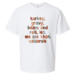 Turkey Gravy Beans And Rolls Let Me See That Casserole Sueded Cloud Jersey T-Shirt