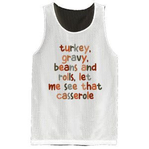 Turkey Gravy Beans And Rolls Let Me See That Casserole Mesh Reversible Basketball Jersey Tank