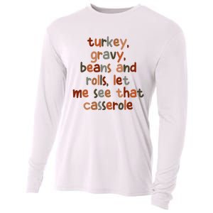 Turkey Gravy Beans And Rolls Let Me See That Casserole Cooling Performance Long Sleeve Crew