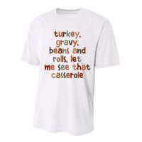 Turkey Gravy Beans And Rolls Let Me See That Casserole Performance Sprint T-Shirt