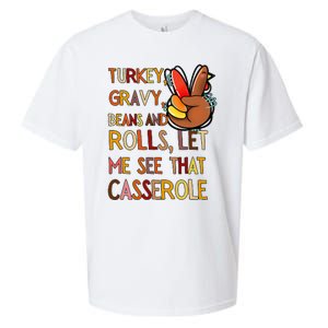 Turkey Gravy Beans And Rolls Let Me See That Casserole  Sueded Cloud Jersey T-Shirt