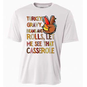 Turkey Gravy Beans And Rolls Let Me See That Casserole  Cooling Performance Crew T-Shirt