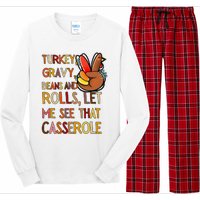 Turkey Gravy Beans And Rolls Let Me See That Casserole  Long Sleeve Pajama Set