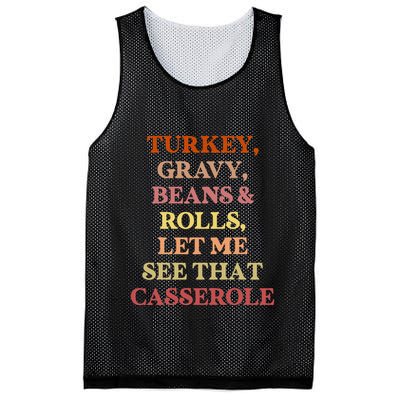 Turkey Gravy Beans And Rolls Let Me See That Casserole Mesh Reversible Basketball Jersey Tank
