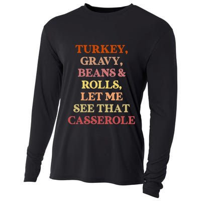 Turkey Gravy Beans And Rolls Let Me See That Casserole Cooling Performance Long Sleeve Crew