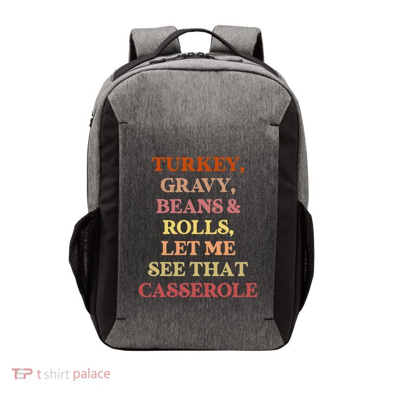 Turkey Gravy Beans And Rolls Let Me See That Casserole Vector Backpack
