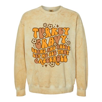 Turkey Gravy Beans And Rolls Let Me See That Casserole Colorblast Crewneck Sweatshirt