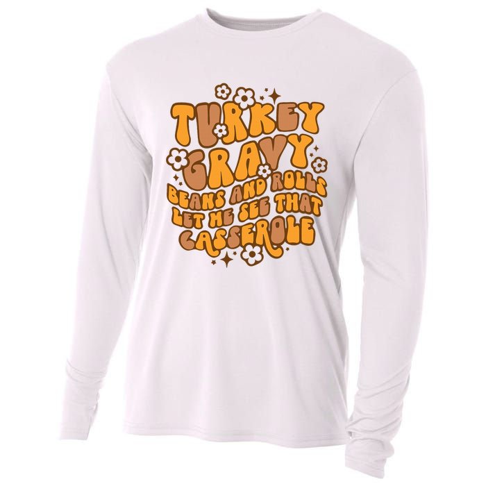 Turkey Gravy Beans And Rolls Let Me See That Casserole Cooling Performance Long Sleeve Crew