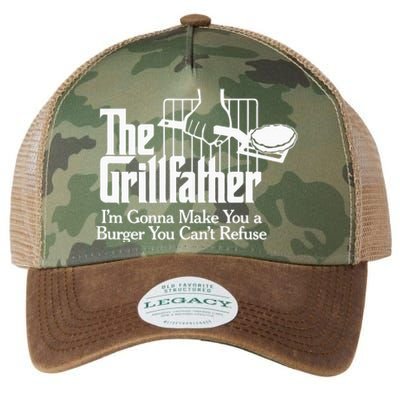 The Grillfather Bbq Grilling Burger Legacy Tie Dye Trucker Hat