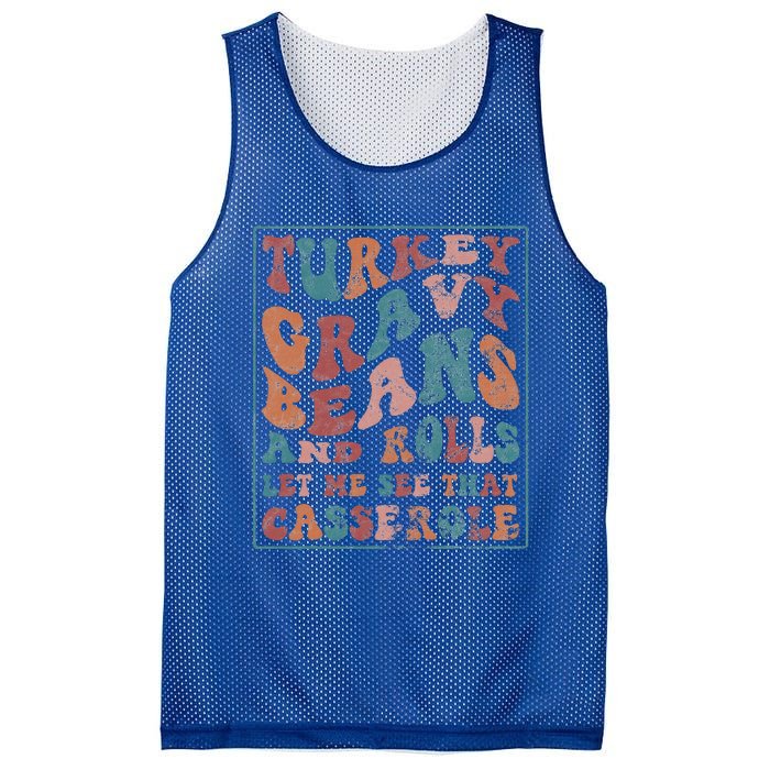 Turkey Gravy Beans And Rolls Let Me See That Casserole Mesh Reversible Basketball Jersey Tank