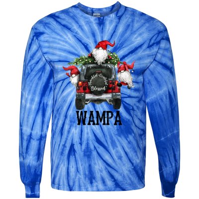 Thankful Grateful Blessed Wampa Grandpa Gift Cool Gift Tie-Dye Long Sleeve Shirt