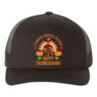 Thankful Grateful Blessed Happy Thanksgiving Quote Yupoong Adult 5-Panel Trucker Hat