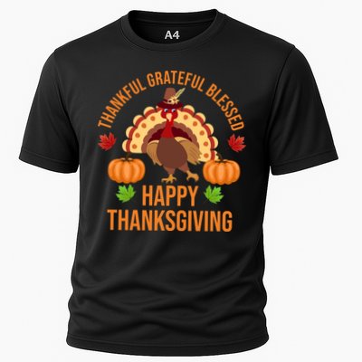 Thankful Grateful Blessed Happy Thanksgiving Quote Performance Shirt