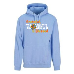 Thankful Grateful Blessed Thanksgiving Turkey Girls Unisex Surf Hoodie