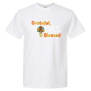 Thankful Grateful Blessed Thanksgiving Turkey Girls Garment-Dyed Heavyweight T-Shirt