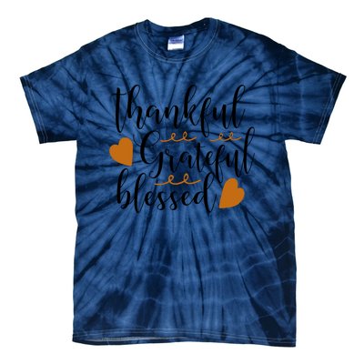 Thankful Grateful Blessed Tie-Dye T-Shirt