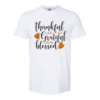 Thankful Grateful Blessed Softstyle CVC T-Shirt