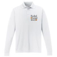 Thankful Grateful Blessed Performance Long Sleeve Polo