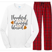 Thankful Grateful Blessed Long Sleeve Pajama Set