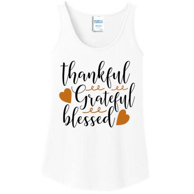 Thankful Grateful Blessed Ladies Essential Tank