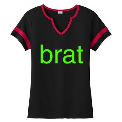 Trending Green Brat Ladies Halftime Notch Neck Tee