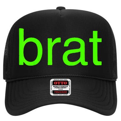 Trending Green Brat High Crown Mesh Back Trucker Hat