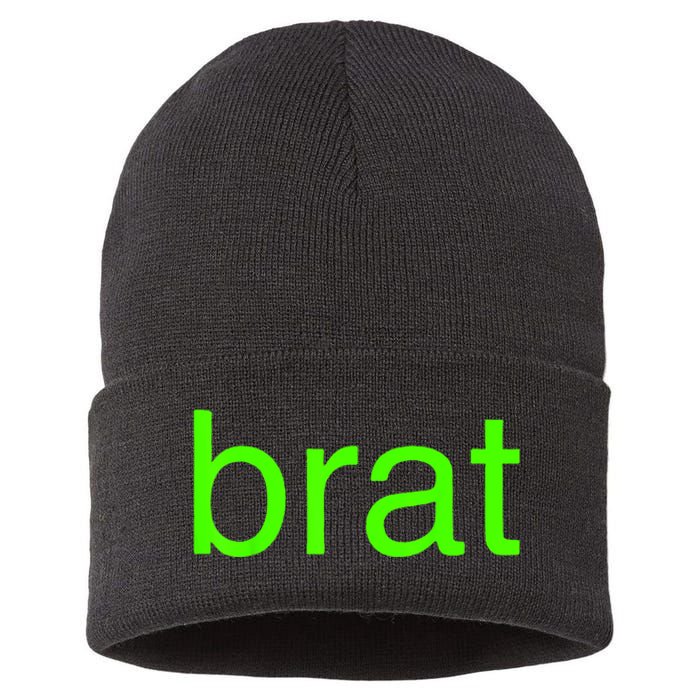 Trending Green Brat Sustainable Knit Beanie