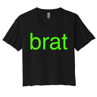 Trending Green Brat Women's Crop Top Tee