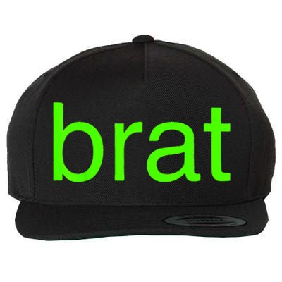 Trending Green Brat Wool Snapback Cap