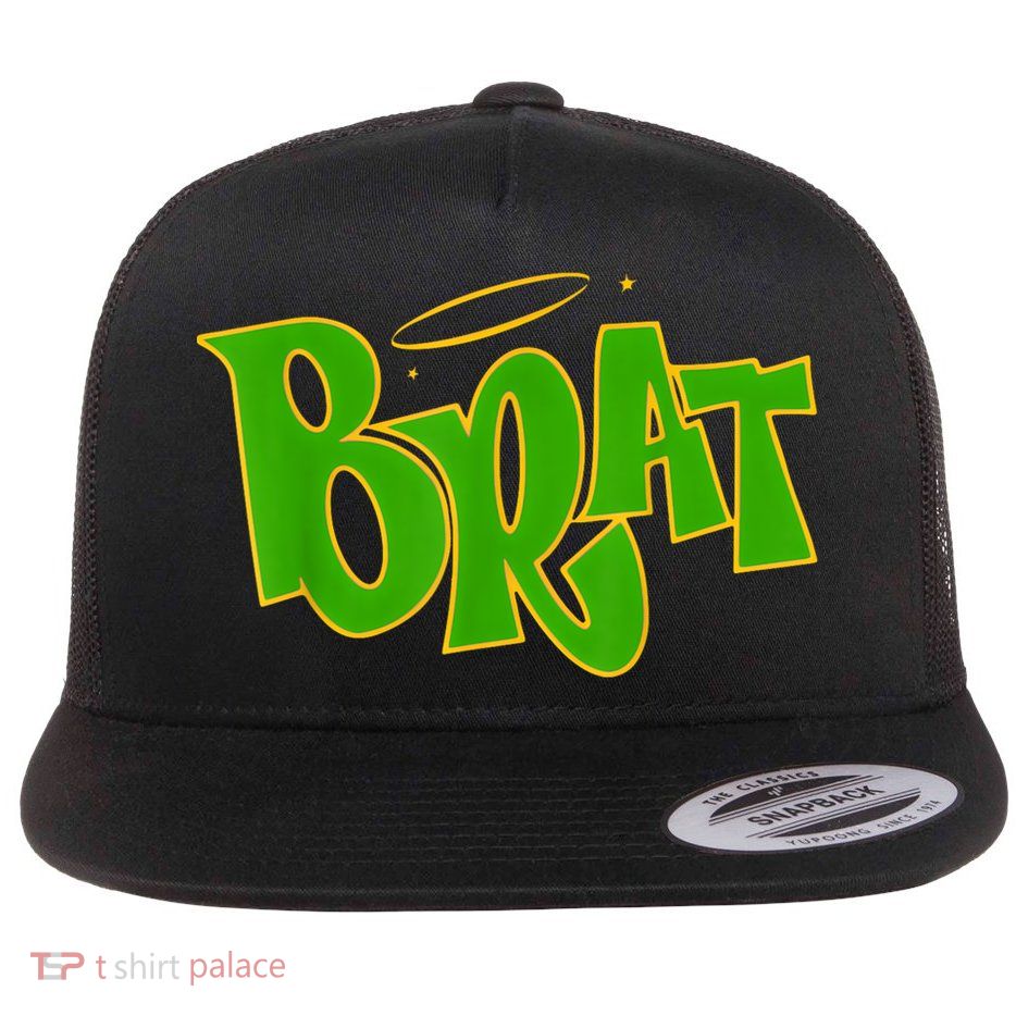 Trending Green Brat Flat Bill Trucker Hat