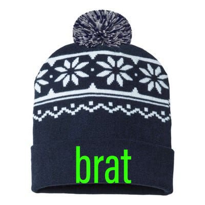 Trending Green Brat USA-Made Snowflake Beanie