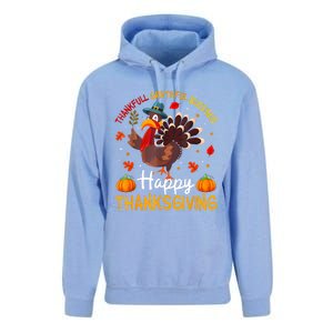 Thankful Grateful Blessed Turkey Family Happy Thanksgiving Unisex Surf Hoodie