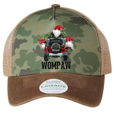 Thankful Grateful Blessed Wompaw Grandpa Gift Legacy Tie Dye Trucker Hat