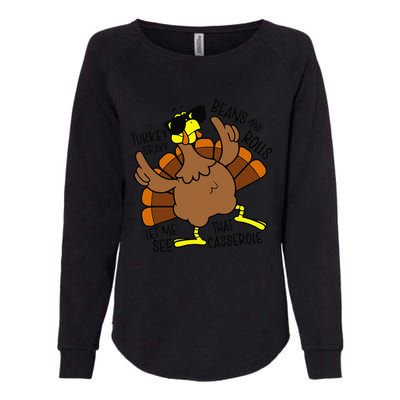 Turkey Gravy Beans And Rolls Let Me See That Casserole Womens California Wash Sweatshirt