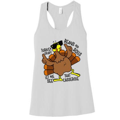 Turkey Gravy Beans And Rolls Let Me See That Casserole Women's Racerback Tank