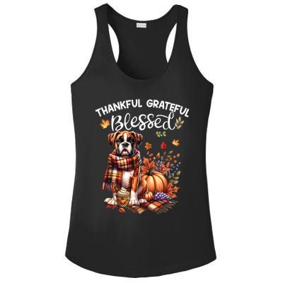 Thankful Grateful Blessed Cute Boxer Dog Fall YAll Autumn Funny Gift Ladies PosiCharge Competitor Racerback Tank