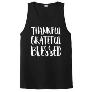 Thankful Grateful Blessed Gift Thanksgiving Day Cute Gift PosiCharge Competitor Tank