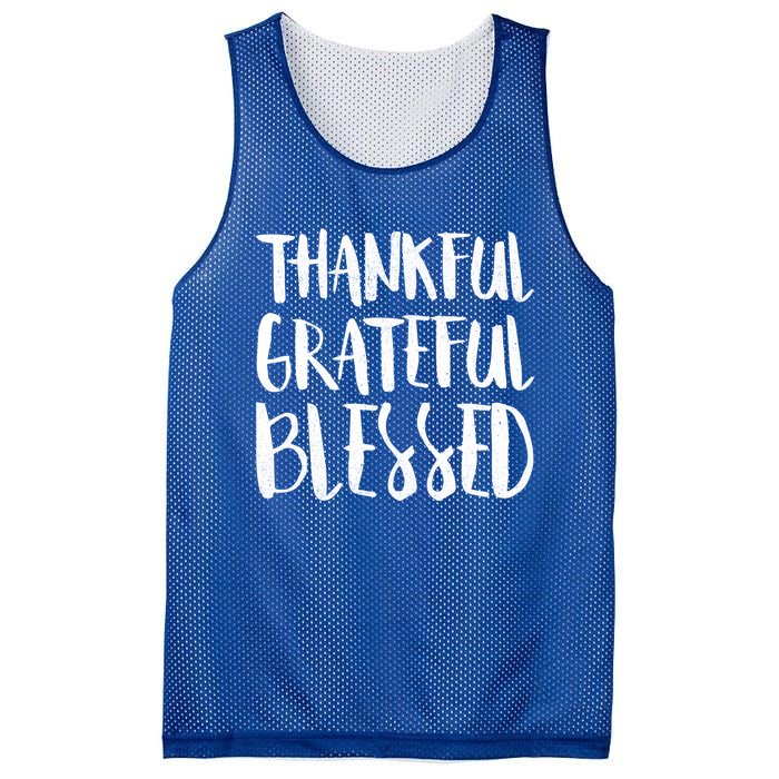 Thankful Grateful Blessed Gift Thanksgiving Day Cute Gift Mesh Reversible Basketball Jersey Tank