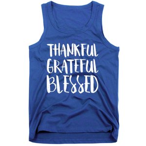 Thankful Grateful Blessed Gift Thanksgiving Day Cute Gift Tank Top