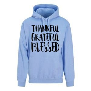 Thankful Grateful Blessed Gift Thanksgiving Day Cute Gift Unisex Surf Hoodie