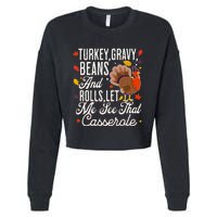 Turkey Gravy Beans And Rolls Let Me See That Casserole Cropped Pullover Crew