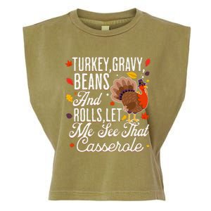 Turkey Gravy Beans And Rolls Let Me See That Casserole Garment-Dyed Women's Muscle Tee