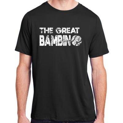 The Great Bambino Simple Baseball Legend Design Distressed Adult ChromaSoft Performance T-Shirt