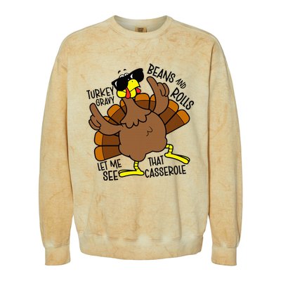 Turkey Gravy Beans And Rolls Let Me See That Casserole Colorblast Crewneck Sweatshirt