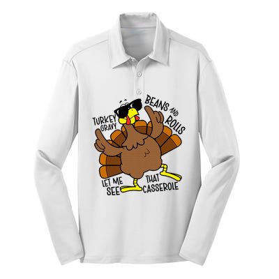 Turkey Gravy Beans And Rolls Let Me See That Casserole Silk Touch Performance Long Sleeve Polo