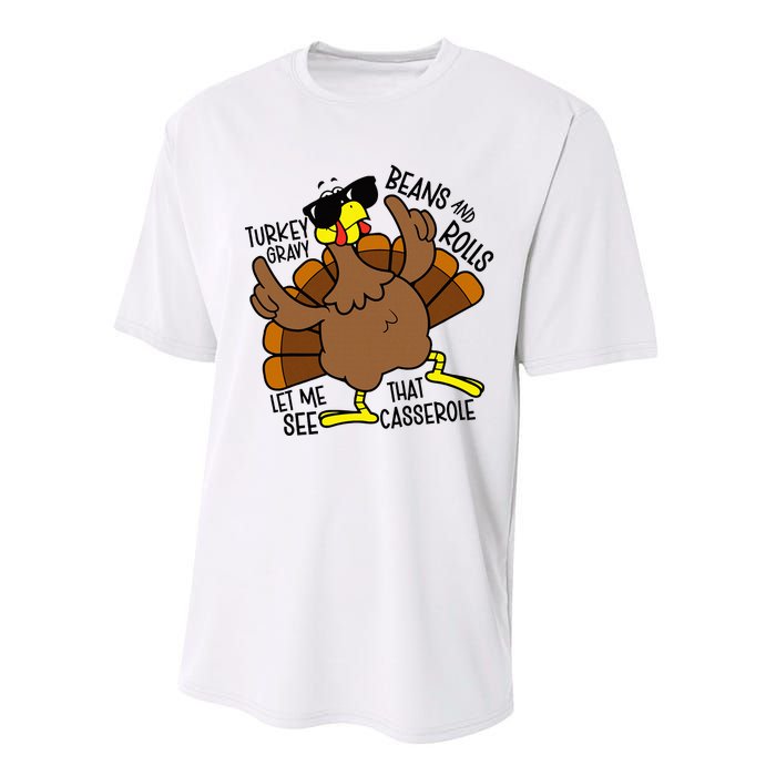 Turkey Gravy Beans And Rolls Let Me See That Casserole Performance Sprint T-Shirt