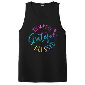 Thankful Grateful Blessed Cute Gift PosiCharge Competitor Tank