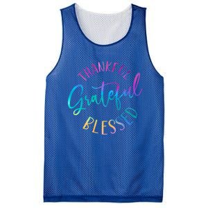 Thankful Grateful Blessed Cute Gift Mesh Reversible Basketball Jersey Tank